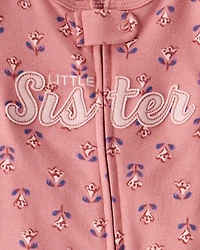 Baby Little Sister 2-Way Zip Cotton Sleeper