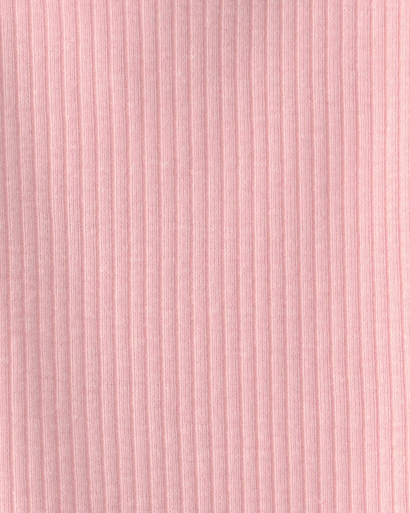 Baby Girl 2-Piece Chambray Romper Set - Pink/Blue