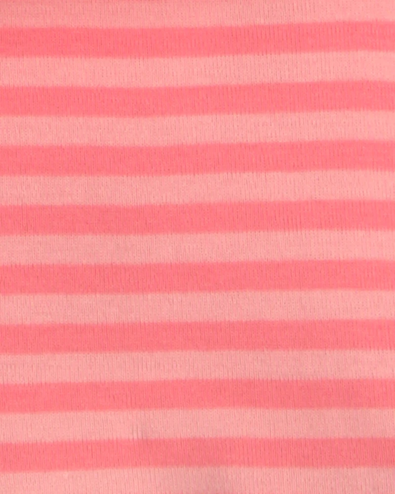 Girls Fruit 100% Cotton Short-Sleeve Snug Fit 4-Piece pyjama Set - Pink