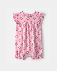 Baby Girl Floral Romper - Pink