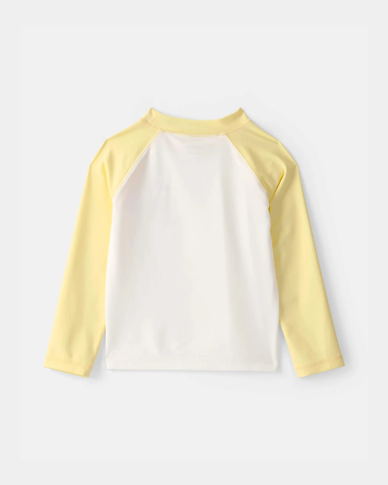 Toddler Boy Lemon Long-Sleeve Rashguard - Yellow/White