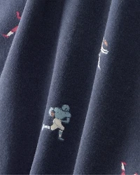 Baby Boy 2-Piece Football Print PurelySoft Long-Sleeve Multipack Bodysuits - Navy/Grey