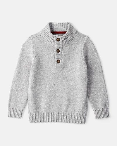 Toddler Boy Grey Pullover Sweater