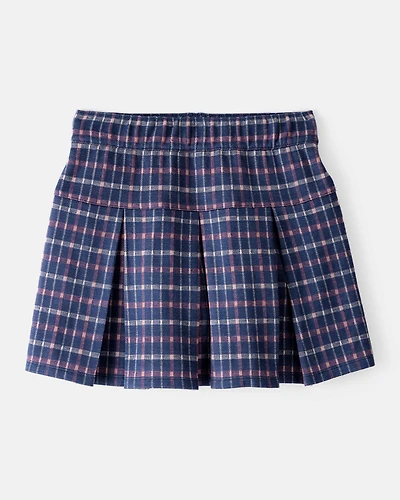 Girls Plaid Pull-On Skort