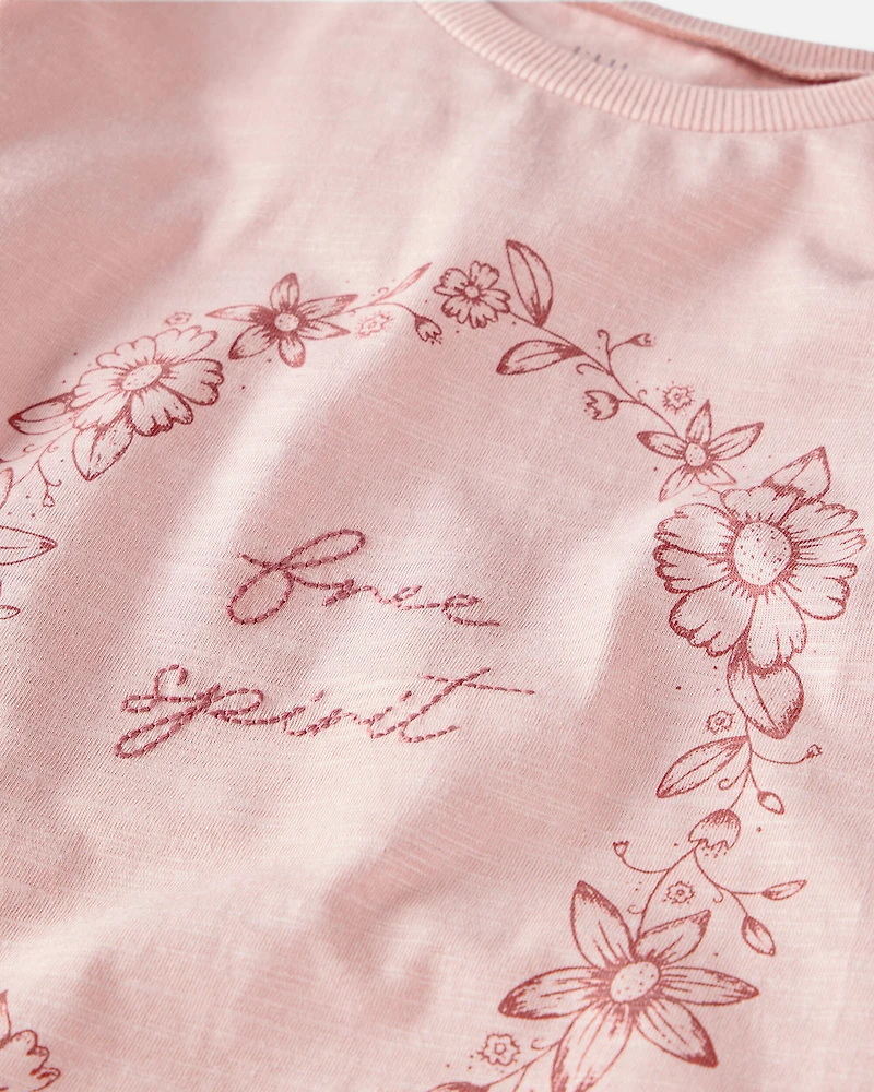 Girls Organic Cotton Free Spirit Long-Sleeve Jersey Tee