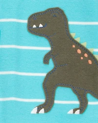 Baby Boy 1-Piece Striped Dinosaur 100% Snug Fit Cotton Footless Pyjamas