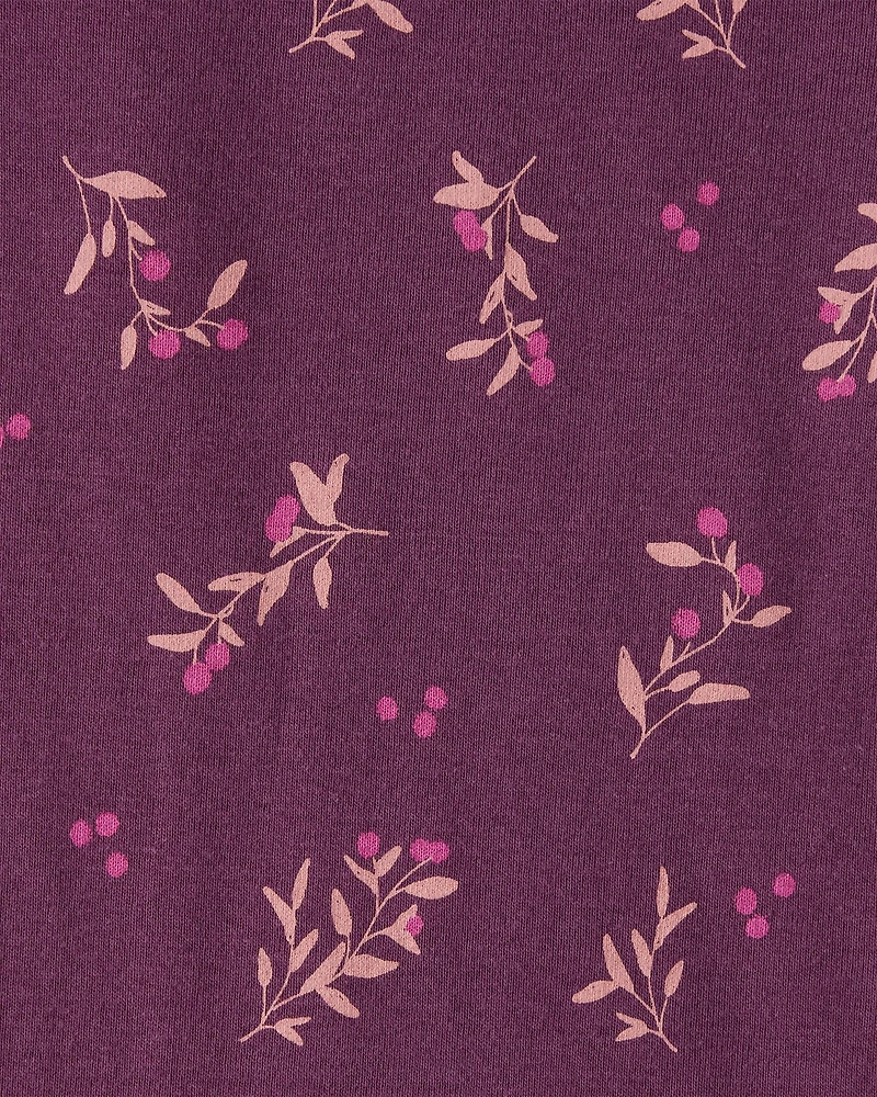 Baby Girl 5-Pack Bear Floral Multipack Bodysuits - White/Pink/Purple