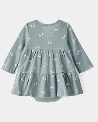 Baby Floral Thermal Bodysuit Dress