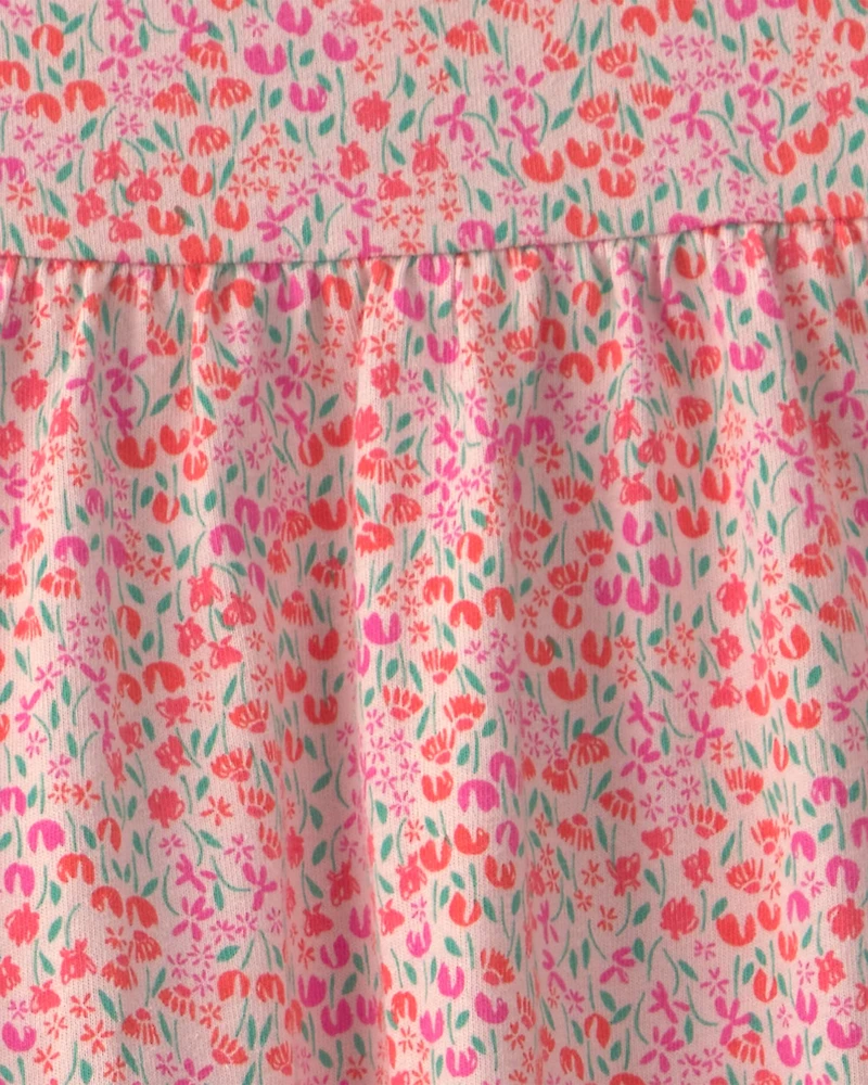 Toddler Girl 2-Piece Floral Top & Short Set - Pink