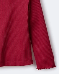 Toddler Girl Mock Neck Long-Sleeve Top - Red