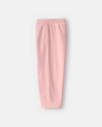 Toddler Girl Fleece Joggers – Pink