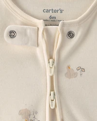 Baby Girl Swan Sleeper - Cream