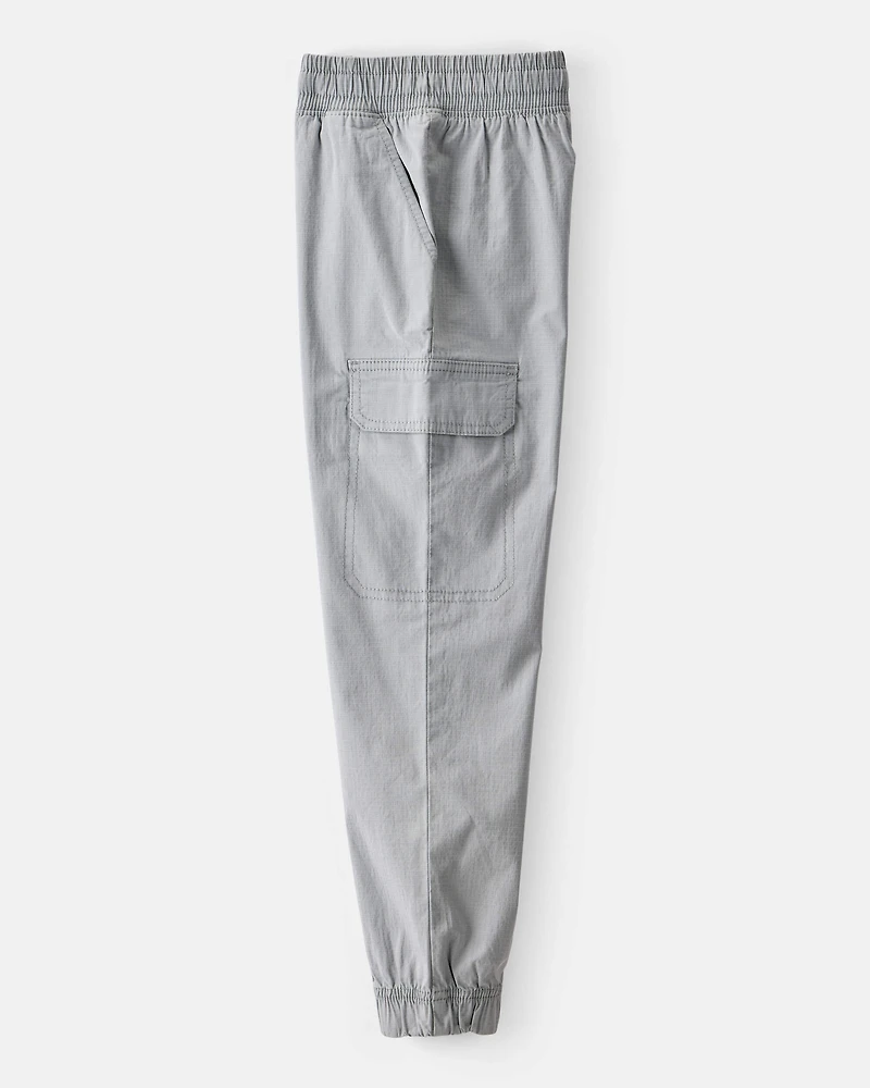 Boys Cotton Fashion Cargo Pants - Grey