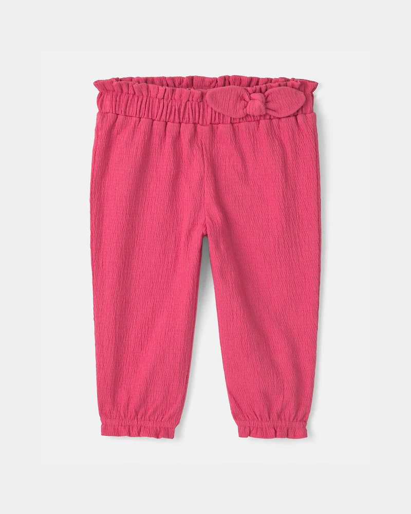 Baby Girl 2-Piece 'Mommy's Mini' Heart Bodysuit & Pant Set - Fuchsia/Cream