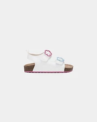 Toddler Girl Flower Sandals - White