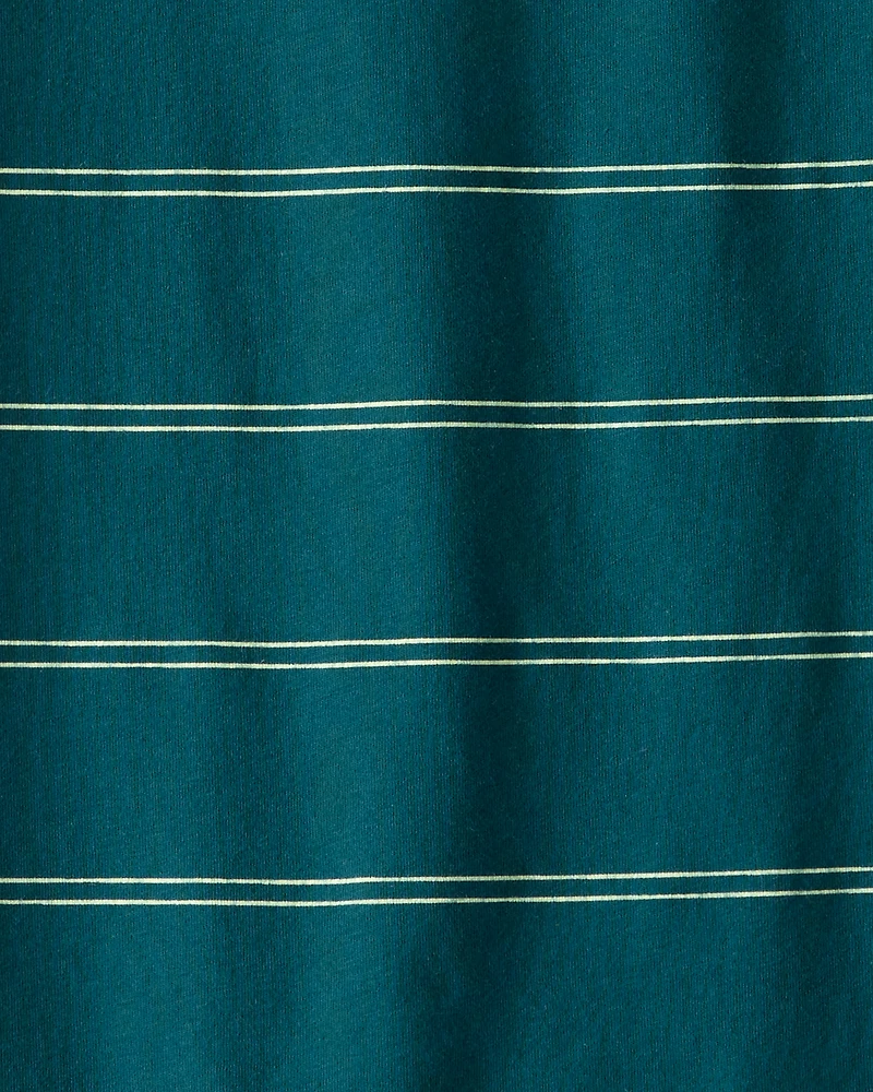 Boys Striped Long-Sleeve T-Shirt - Teal