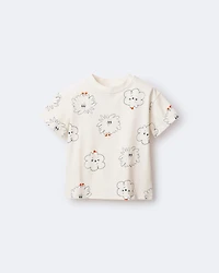 Toddler Squish Short-Sleeve Relaxed Graphic Tee - Cream