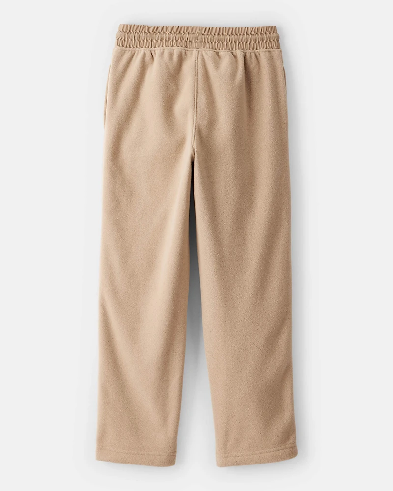 Boys Fleece Drawstring Pants - Tan