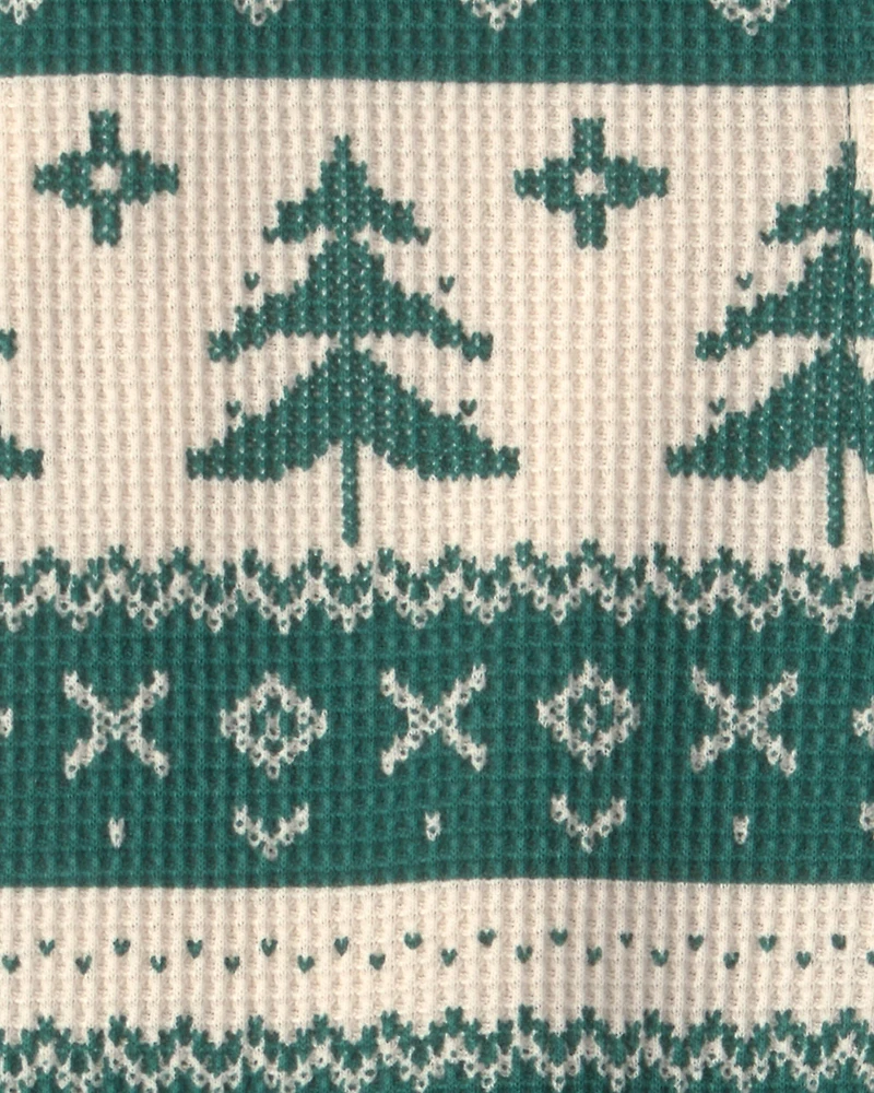 Baby Fair Isle Waffle Knit Sleeper Made with Organic Cotton
