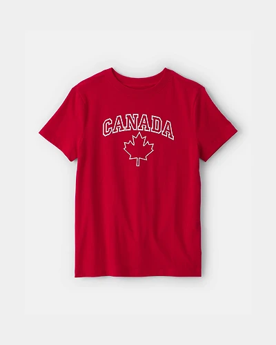 Boys Canada Day Graphic Tee - Red