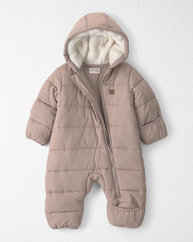 Baby 1-Piece Teddy Fleece Snowsuit Made with Recycled Materials