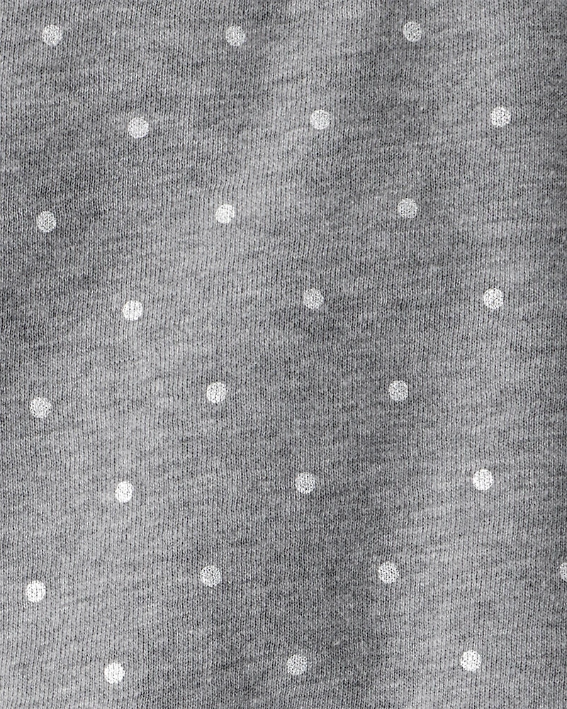 Baby Girl Polka Dot Fleece Sweatshirt - Grey