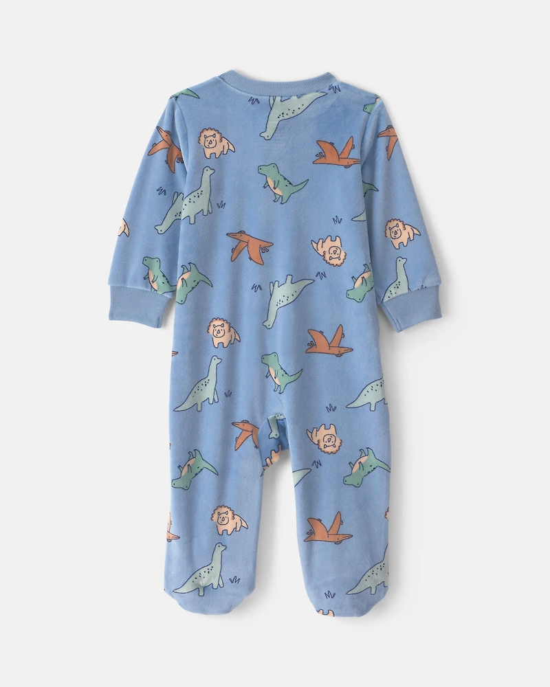 Baby Boy Dinosaur 2-Way Zip Sleeper - Blue