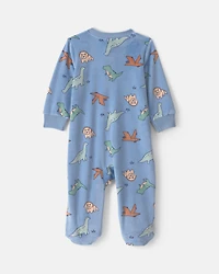 Baby Boy Dinosaur 2-Way Zip Sleeper - Blue