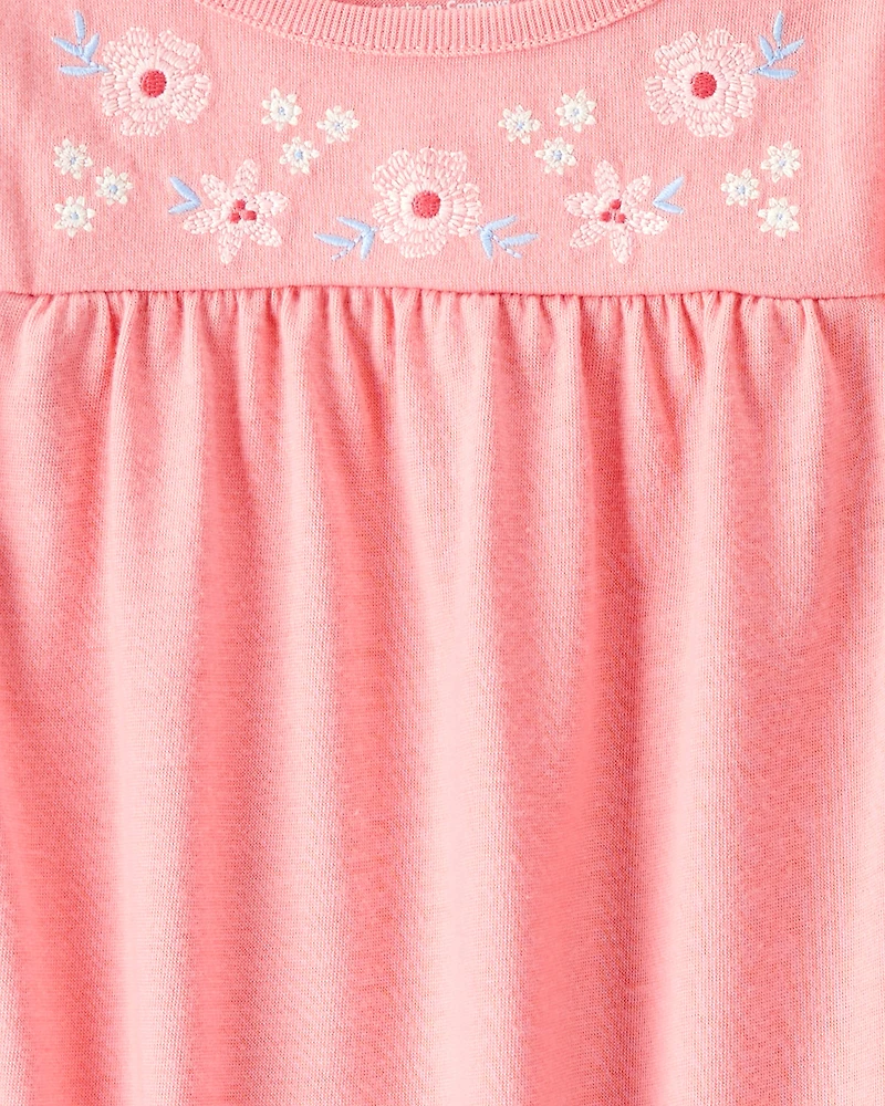 Girls 2-Pack Floral Bunnies Nightgowns