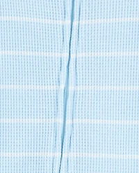 Toddler Boy Striped Waffle Knit Footie 1-Piece Pyjamas - Blue