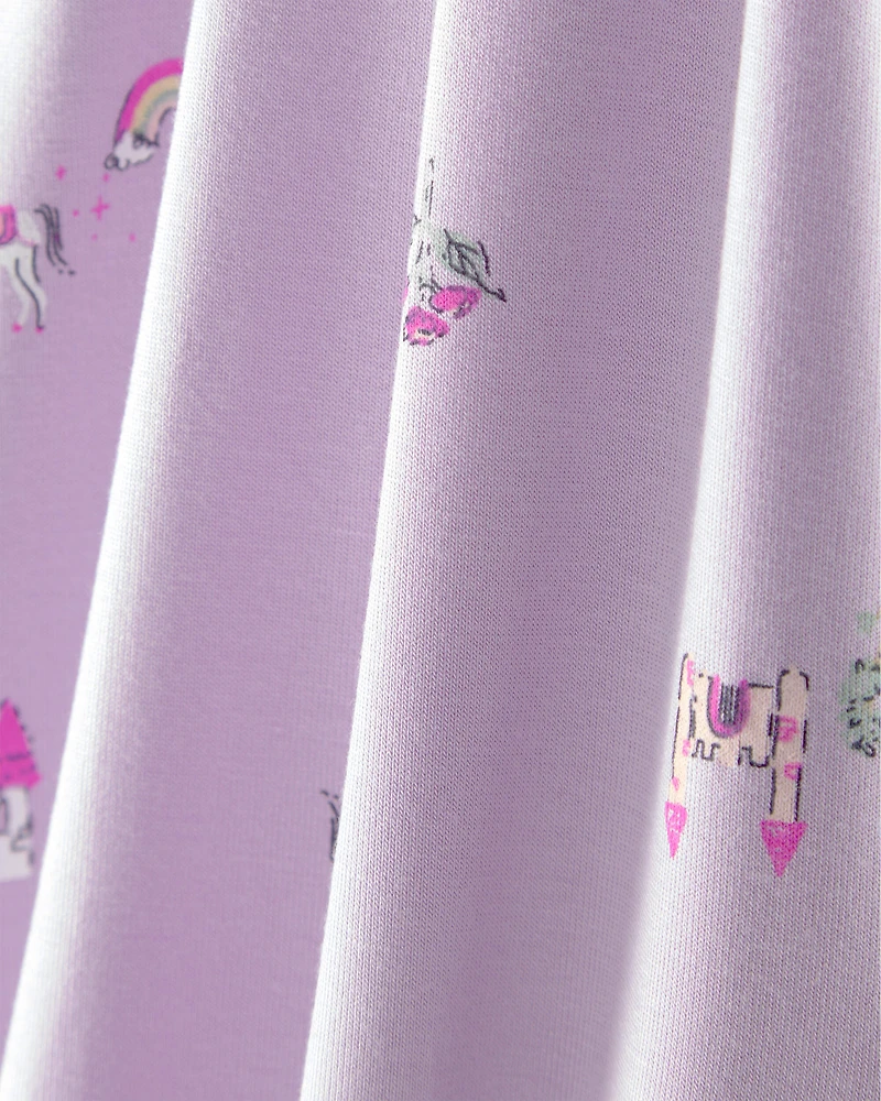 Baby Girl Fairytale PurelySoft 2-Way Zip 1-Piece Pyjama - Purple