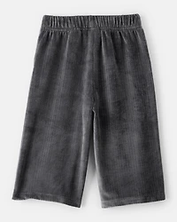 Baby Girl Ribbed Flare Pants - Black