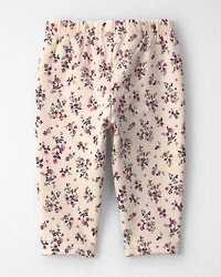 Baby Girl 2-Pack Recycled Fleece Bottoms Made with Organic Cotton