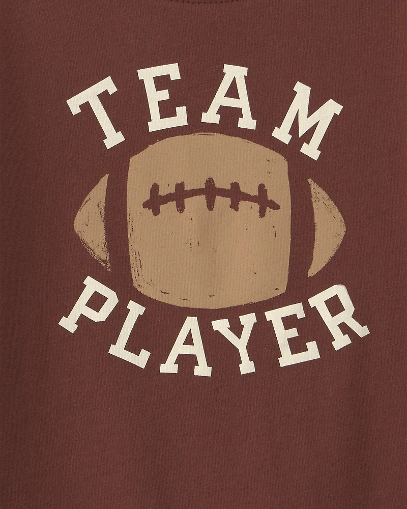 Toddler Boy 'Team Player' Football Long-Sleeve Graphic Tee - Brown