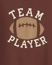 Toddler Boy 'Team Player' Football Long-Sleeve Graphic Tee - Brown