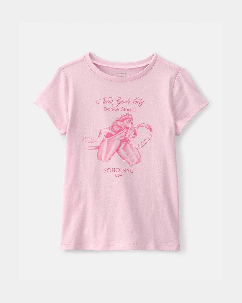 Girls Ballet Graphic Tee - Pink