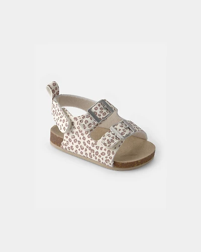Baby Girl Cheetah Sandals - Cream