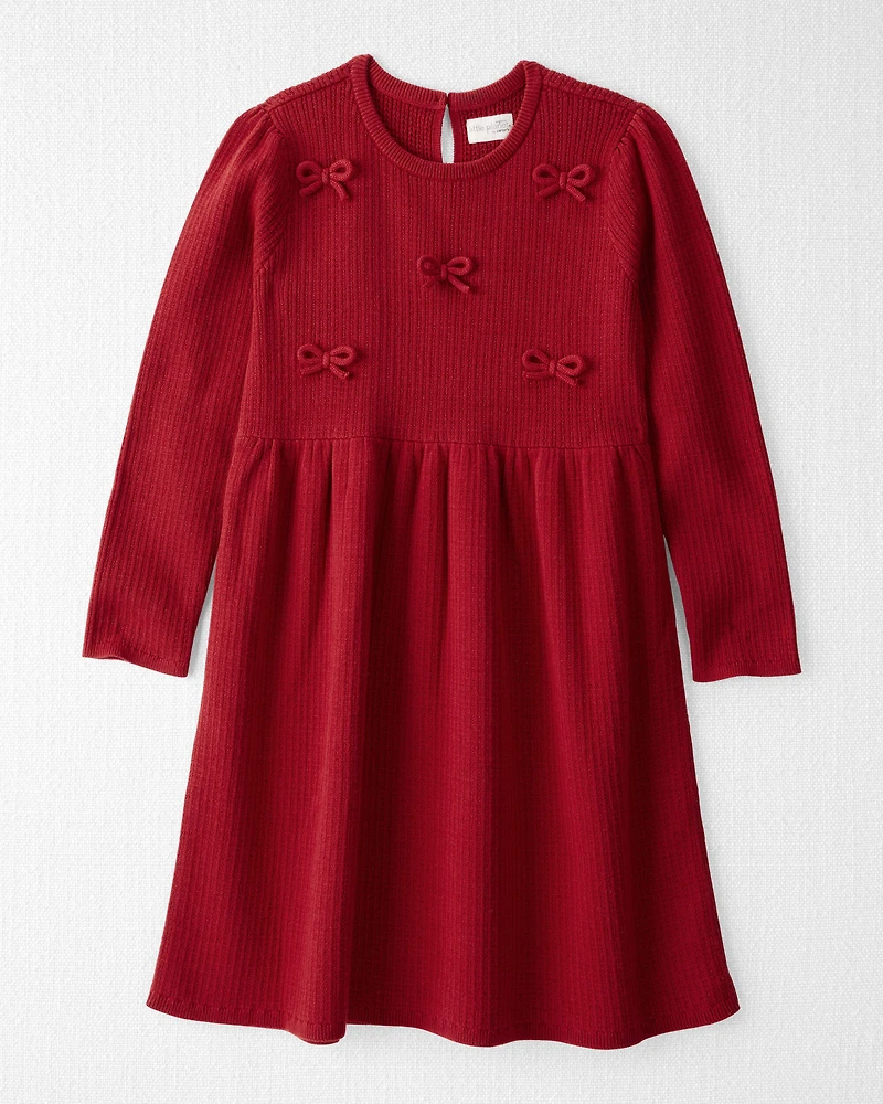 Girls Organic Cotton Sweater Knit Dress