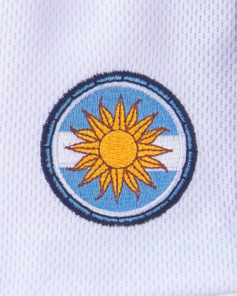 Kids 2-Piece Umbro Argentina Soccer Jersey & Short Set - Light Blue/White