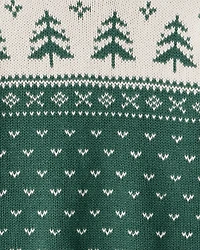 Kid Organic Cotton Evergreen Fair Isle Sweater