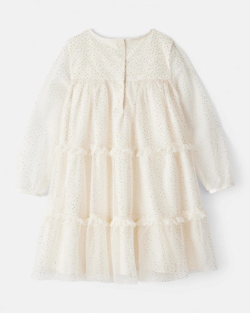 Toddler Girl Cream Holiday Dress