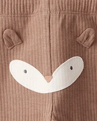 Baby Boy 3-Piece Fox Print Long-Sleeve Bodysuits & Pant Set - White/Brown