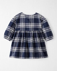 Baby Girl Organic Cotton Flannel Dress