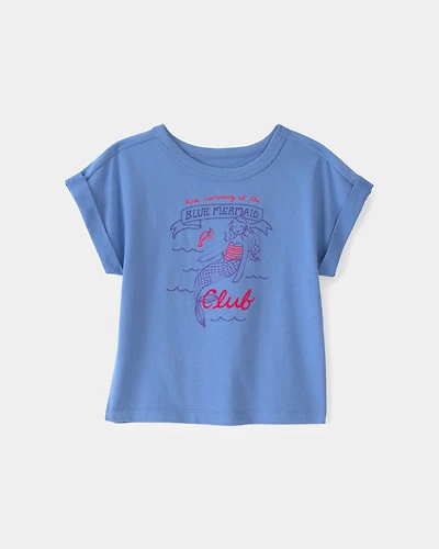 Toddler Girl Mermaid Top - Blue