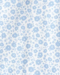 Baby Girl 3-Piece Floral Vest Outfit Set - Blue