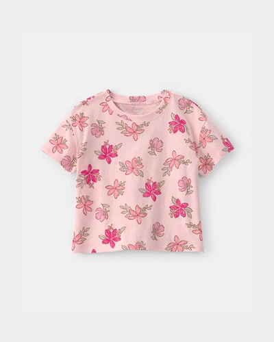 Toddler Girl Tropical Floral Tee - Pink