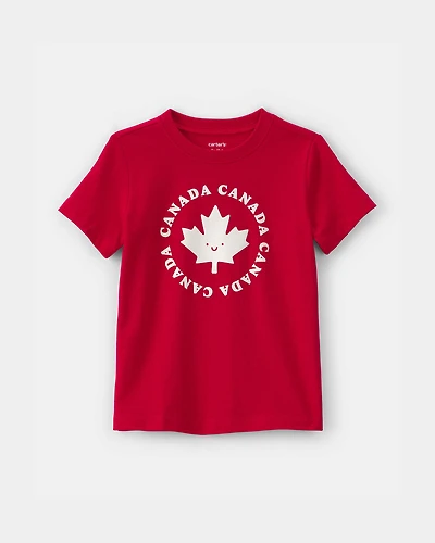 Toddler Boy Canada Day Maple Leaf Graphic Tee - Red