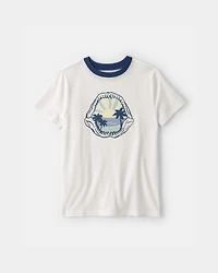 Kid Shark Fossil Graphic Tee - Ivory