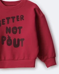 Toddler 'Better Not Pout'  Dolman-Sleeve Sweatshirt - Red