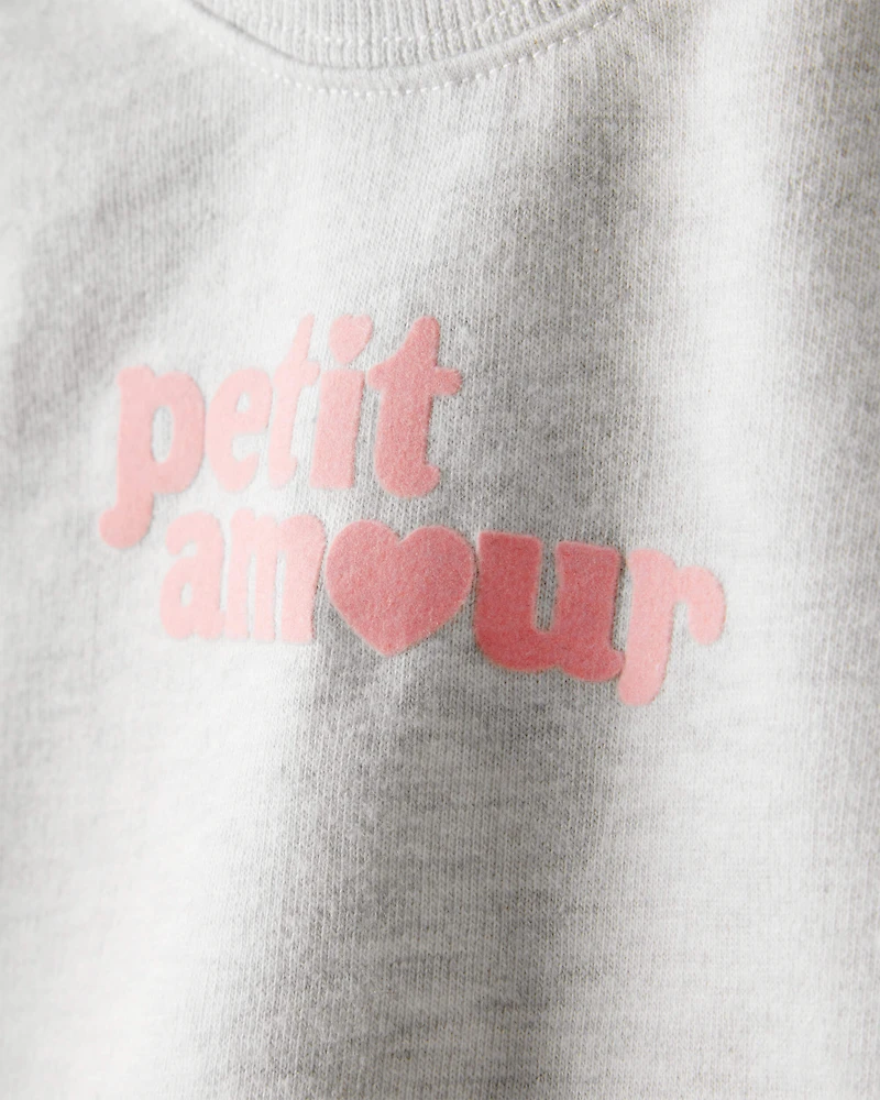 Baby Girl 3-Piece 'Petit Amour' Polka Dot Cardigan Outfit Set - Pink